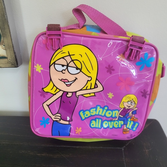 Y2K Lizzie Mcguire Pink Lunch Bag Vintage Lizzie Mcguire Lunch box 8x8 - Picture 2 of 12